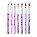 ZXUY 7 X Acrylic Uv Nail False Tips Builder Brush Pen Drawing Brushes Pen Tool Set