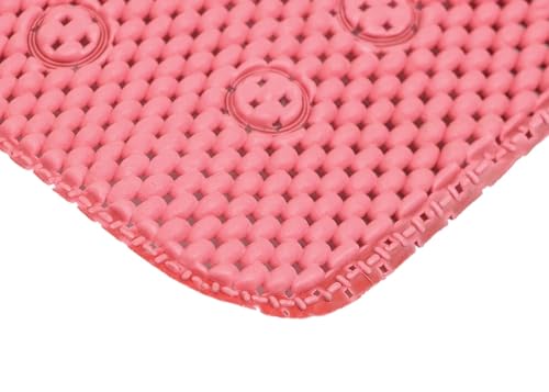 Image of THE HOME TALK Cotton Bathmats | Water Absorbent Runners | Regular Striped Rugs | Floor Mats for Kitchen, Bathroom & Sink | Ultra Soft Mats | Non-Slip (Pink, 40X70 cm)
