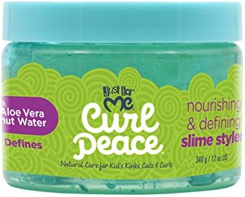 Just For Me Curl Peace Nourishing & Defining Slime Styler. Children’s weightless hair gel perfect for wash and go curl definition or texture setting. 12oz.