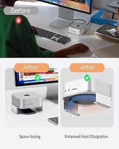 Mac Studio Stand - Aluminum Desktop Stand Designed Only for Mac Studio, Improved Airflow Effectively Dissipate Heat, Desk Organization — photo 5 of 6