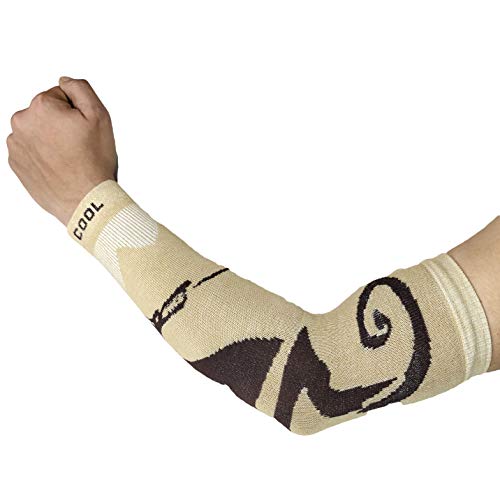Image of Cotson Beige Tattoo Cotton Arm Sleeves for Men Women Sun Protection (Pack of 1 Pair)