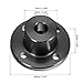 uxcell 6mm Inner Dia H15xD15 Rigid Flange Coupling Motor Guide Shaft Coupler Motor Connector for DIY Parts Black 2pcs