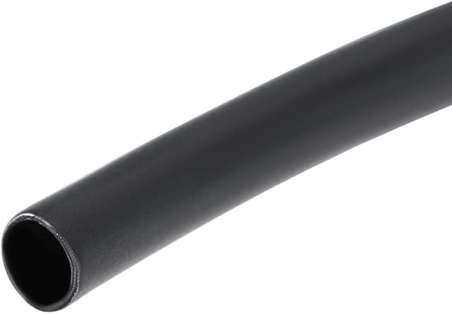 sourcing map Heat Shrink Tubing, 1/16"(1.6mm) Dia 3:1 rate Shrinkable Tube Cable Sleeve 10ft - Black