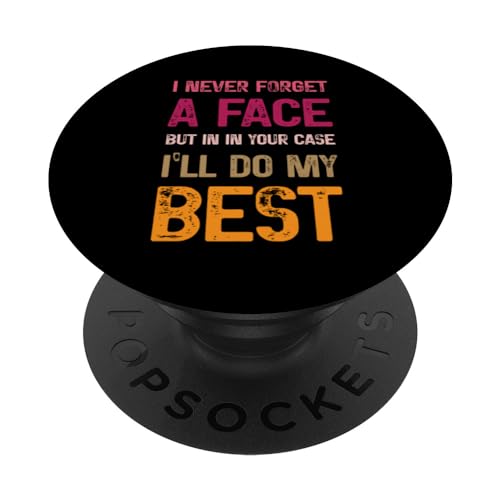 Funny Comeback s Never Forget a Face s Fall Colors PopSockets Swappable PopGrip, Black