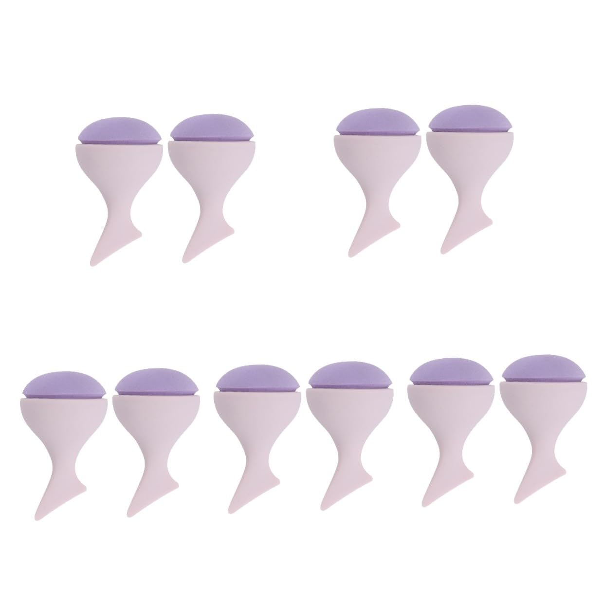 POPETPOP 10pezzi Spugne Make up Design Puff Dual-use Per Applicazione e Bagnata Accessori Cosmetici Lavabili e Riutilizzabili Rosa
