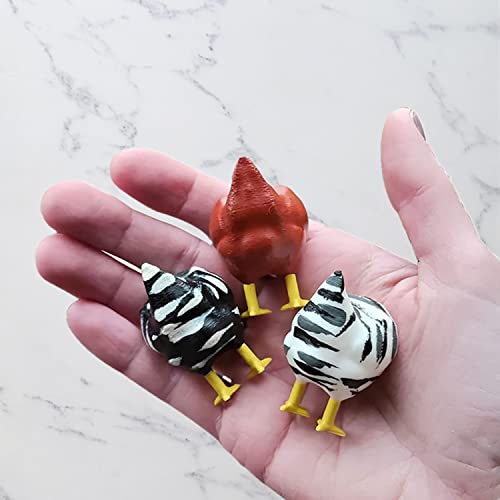 Imanes decorativos forma trasero de pollo, pack de 3 miniatura 6
