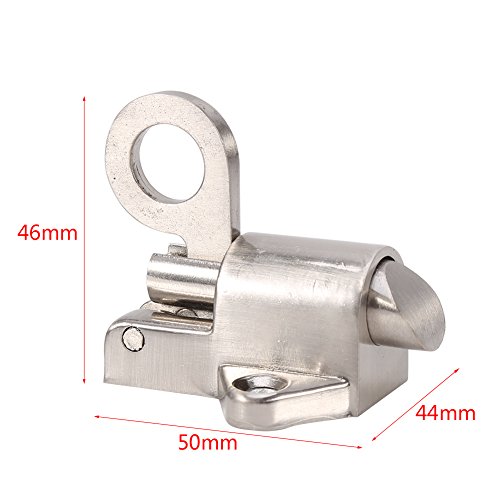 DEWIN Spring Lock, Door Bolt Window Gate Security Pull Ring Spring Bounce Door Bolt Aluminum Latch Lock - Image 3