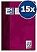 Produktbild OXFORD 100050320 Schulheft Schule 15er Pack A4 16 Blatt Lineatur 40 - kariert 5 mm mit Rahmen violett