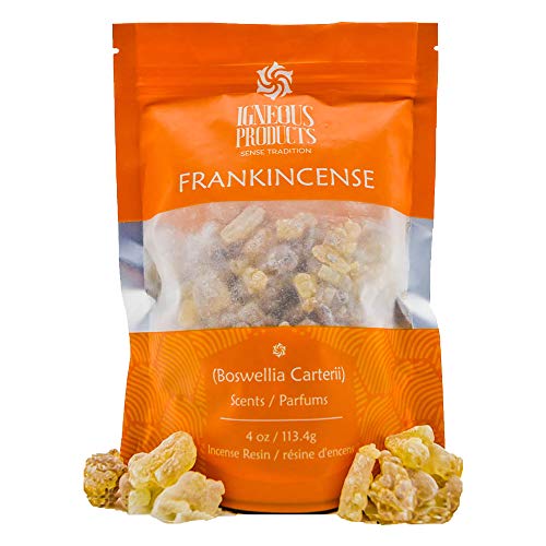 Frankincense Resin by Igneous Products | 100% Organic Frankincense Incense Resin from Somalia | Tear Sized Resin Incense Stone | Ù„Ø¨Ø§Ù† Ø§Ù„Ø°ÙƒØ± | Olibanum Incense | Church Incense (113.4 Grams)
