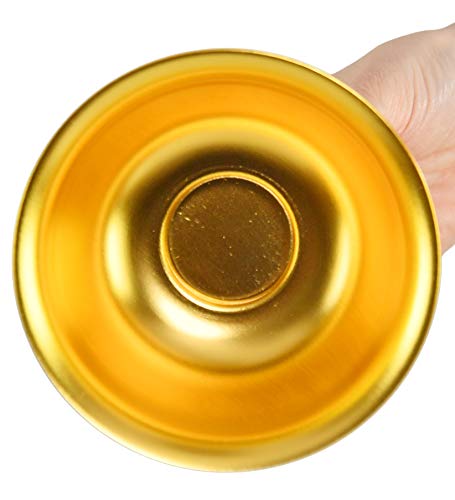 Home-X Gold Aluminum Bowls, Serving Dishes, Colorful Food Prep Bowls, Nesting Assorted Colors, Set Of 4 – 4 ½” D X 2” H #TOP4