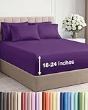 Extra Deep King Sheet Set - 6 Piece Breathable and Cooling Sheets - Hotel Luxury...