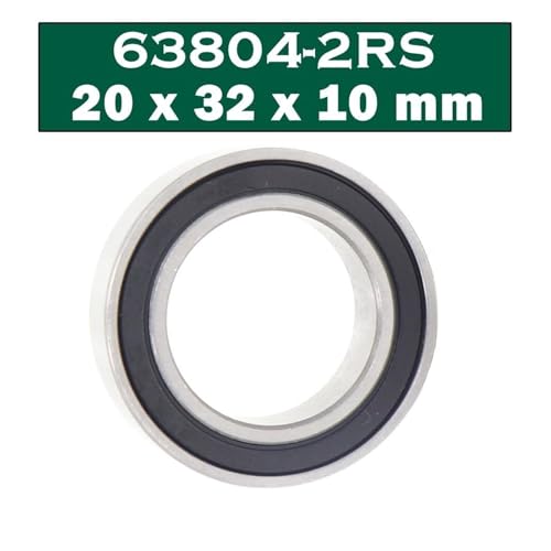 Roulement céramique hybride 63804 billes Si3N4 double rangée étanche 3804 2RS 20x32x10mm