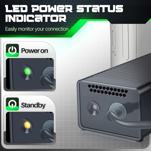 TNP Power Supply Brick AC Adapter for Xbox 360 Console - 175W Charger Cord Cable Replacement Power Brick for Xbox 360 Fat Jasper Valhalla (Not Fit for Xbox360 Slim/Xbox360 E Console) by TNP Products - Image 4