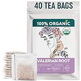 Valerian Root Tea Organic (40 Tea Bags) - Valeriana Herb – Calming Herbal Infusion for Sleep, Healthy Stress Response - Te para Dormir de Noche