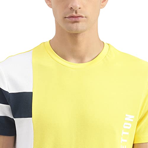 Image of UNITED COLORS OF BENETTON Men's Cotton Printed Regular Fit T-Shirt