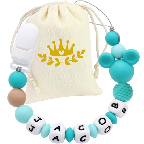 Panny & Mody Handmade Pacifier Clip with Custom Name