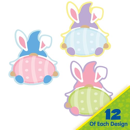 Eureka Easter Gnomes Paper Cut-Out Classroom Decorations for Teachers, 36 Pieces - Image 8