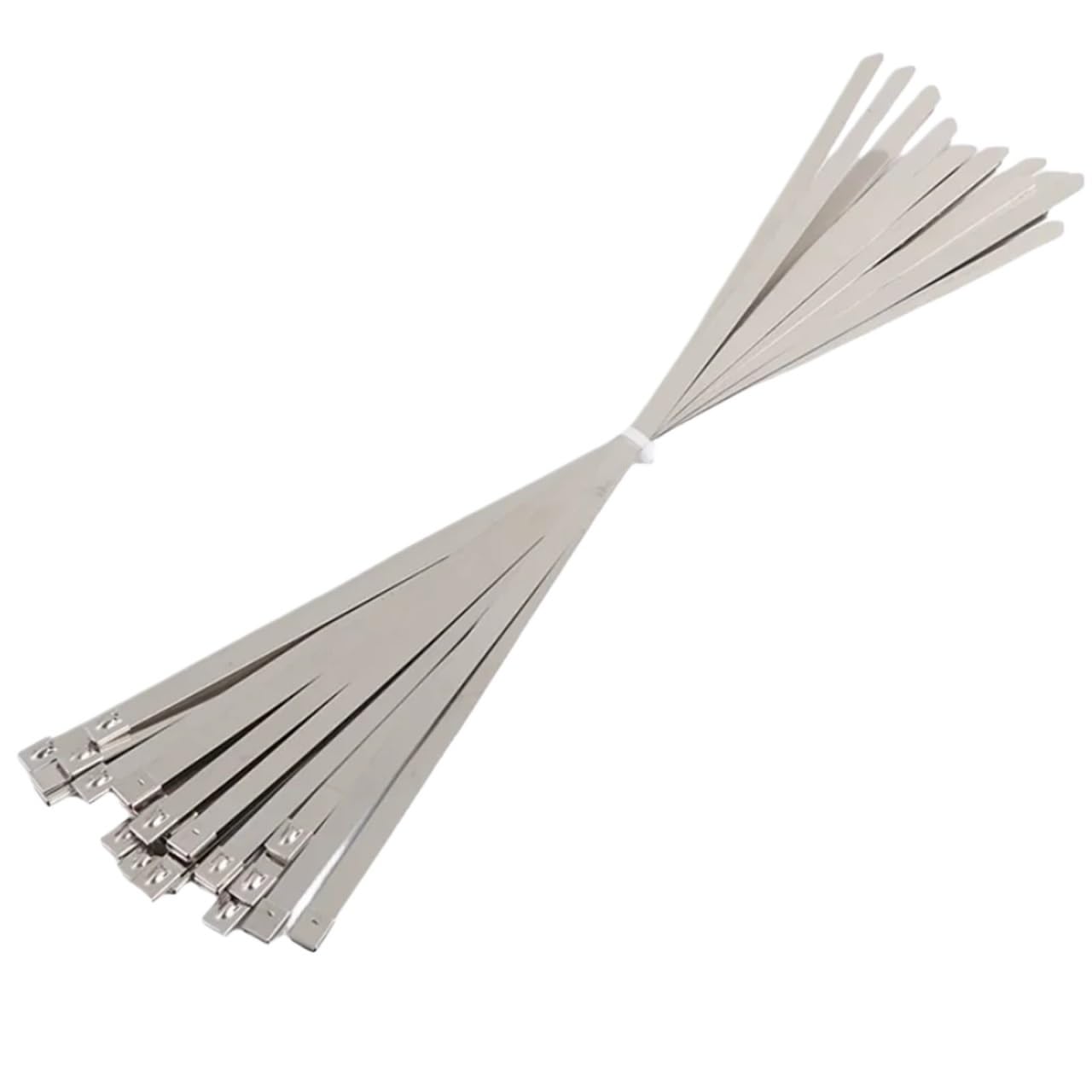 Metalowe opaski zaciskowe Opaski zaciskowe metalowe ze stali nierdzewnej 304, wykrywalne, różne rozmiary, wiele sztuk(100pcs,10x500mm)