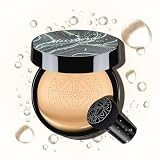 Mushroom Head Air Cushion CC Cream - BB Cream Foundation for Concealer Full Coverage Skin Moisturizing, Brighten Long - Lasting Even Color Correcting for All Skin Types (Buff Beige)