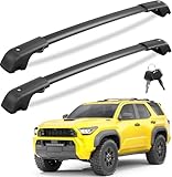 KINGGERI 300LBS Lockable Roof Rack Cross Bars Compatible with Toyota 4Runner 2025 2026 with Raised Side Rails, Aluminum Roof Rails Crossbars Rooftop Cargo Basket Carrier Bag Luggage SUV Accessories