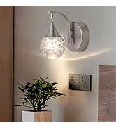 WillWant Modern Wall Lights，Globe Crystal Wall Sconce，Led Bubble Wall Lamp for Bathroom, Bedroom,...
