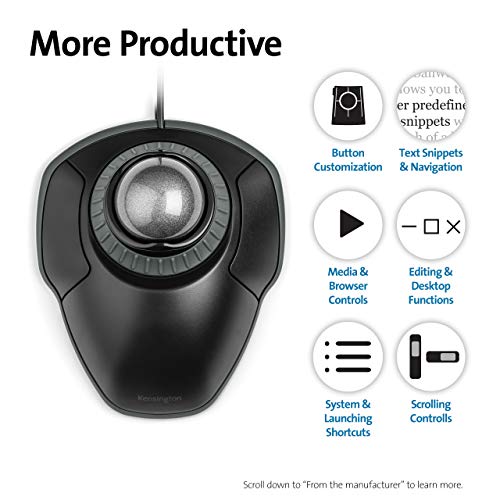 Kensington Orbit Trackball Mouse With Scroll Ring (K75327Ww) #TOP4