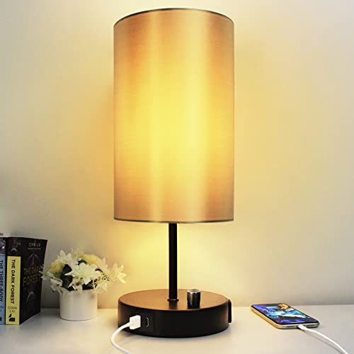 HiBay Dimmable Bedside Lamp with USB Charging
