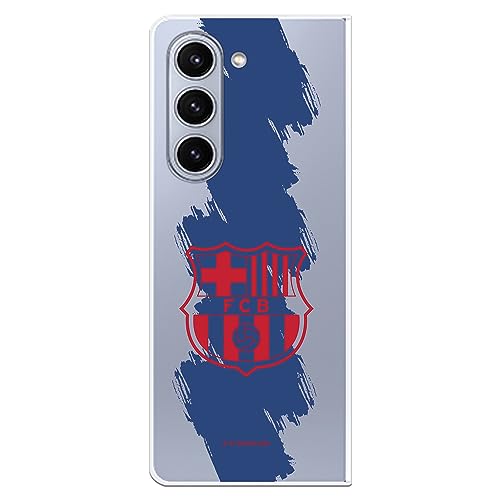 Coque Samsung Galaxy Z Fold 5 silicone Barcelone bleu rouge transparente