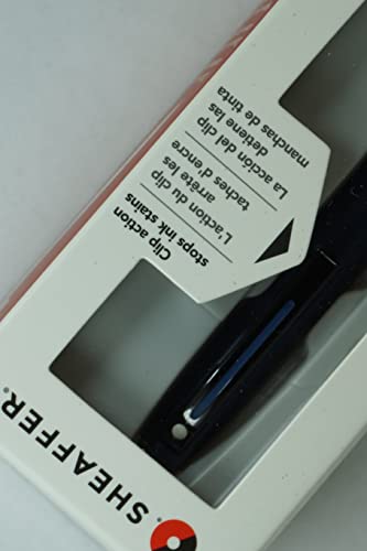 Sheaffer Lembrete fino, silhueta elegante, clipe clicável inovador caneta esferográfica laca azul fo