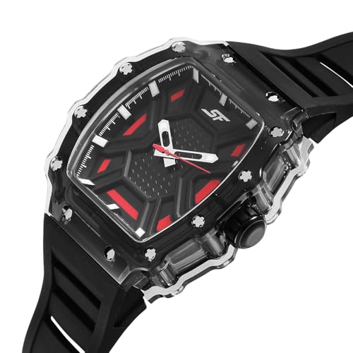 Image of SF Maiden Voyage Sport Watch Quartz Analog with Black Dial Black Silicon Strap Watch for Men - 77178PP08W
