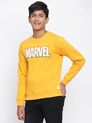Image of Li'l Tomatoes Boys Marvel Fleece Sweatshirt | 100% Fleece Winter Pullover | Graphic Print Casual Wear | 7-16 Years