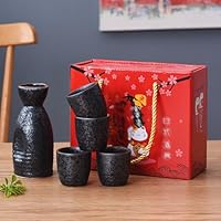 Amazon.co.jp: 酒器セット 5点セット 陶磁器製 徳利 おちょこ