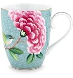 Pip Studio Große Tasse Blushing Birds | blau - 350 ml