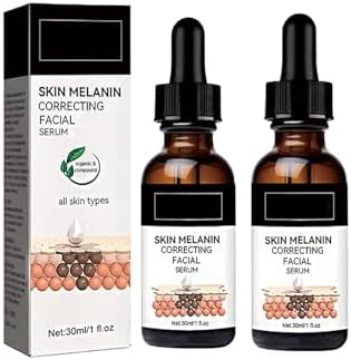 Melanin Correcting Facial Serum, Dark Spot Correcting Glow Serum, Mild and Not Stimulating for Any Part (2pcs)