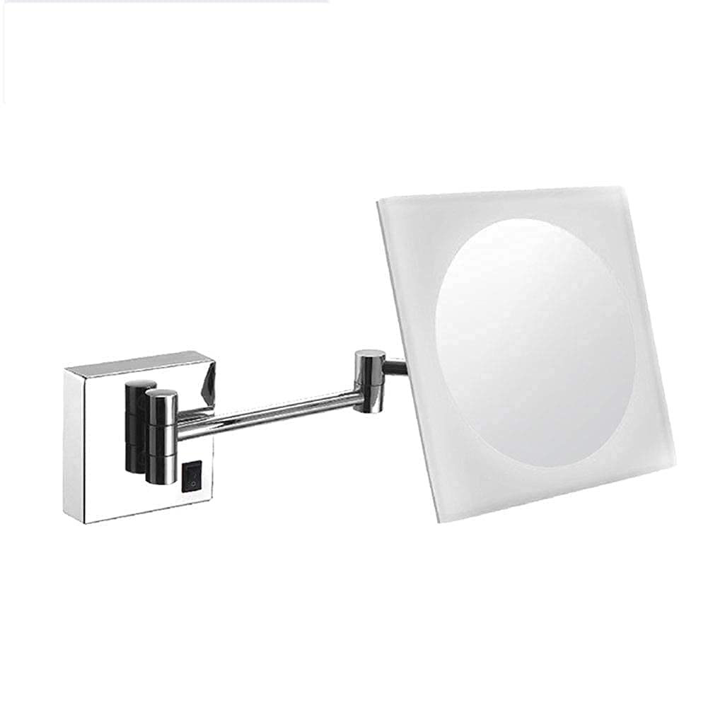 Miroir de salle de bain extensible JCAKES carré pour corriger le manque de visibilité
