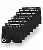 JACK & JONES Calzoncillos Hombre Boxer Pack de 8 – Ropa Interior de Algodón y Elastano, Básicos para el Día a Día