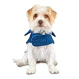 GOOD2GO Blue and Indigo Classic Cozy Dog Coat, Large/X-Large