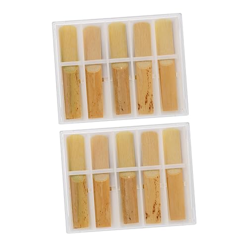 Toddmomy 10pcs Bass Clarinet Reeds Saxophone Reeds Musical Instrument Accessories Pack Easy to Use