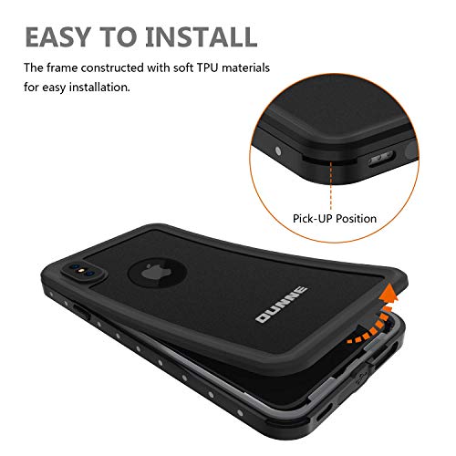 Ounne Iphone Xs Max Waterproof Case, Underwater Full Sealed Cover Ip68 Dustproof Snowproof Shockproof Phone Case For Iphone Xs Max (Black) #TOP4
