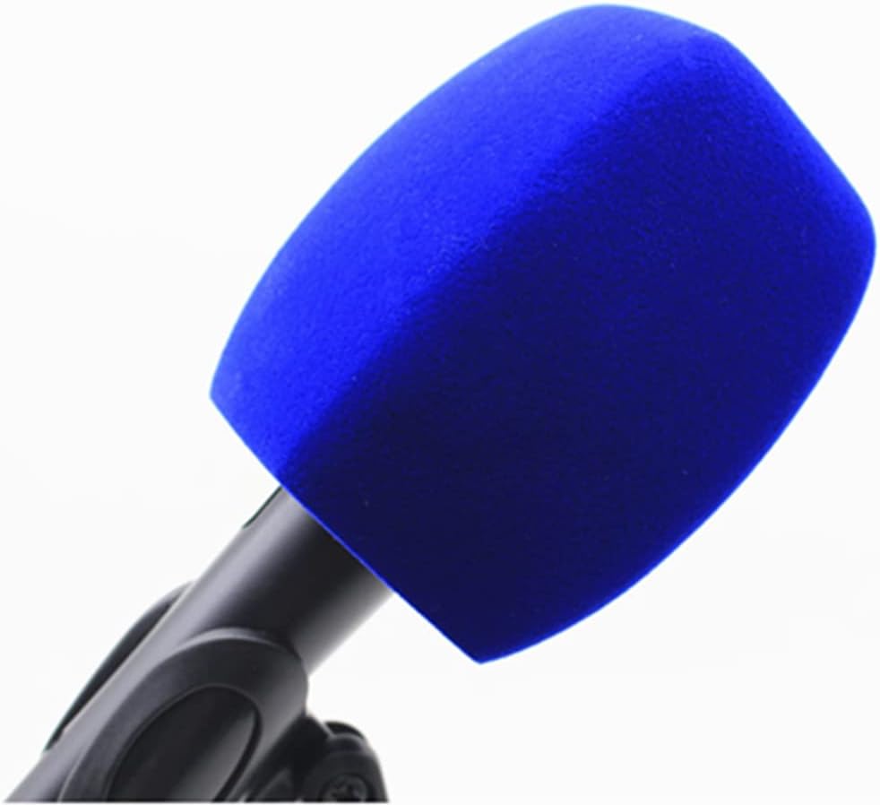 Flocked Mic Foam Windscreens Handhold Mic Foam Covers Windshields for TV Interview Microphones (Square, Blue) - Image 4
