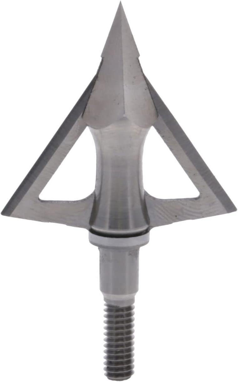 New Archery Products Endgame 2-Blade 100 Grain Titanium Razor-Sharp Fixed Blade Arrow Broadheads for Compound Bows/Crossbows - 3 Pack - Practice Blades Included