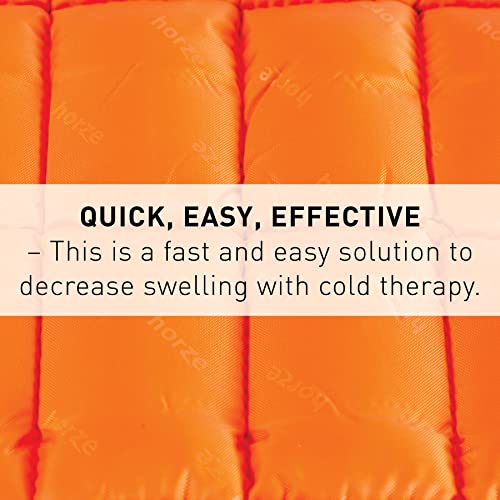 Horze Pro Cooling Therapy Ice Wrap For Horses, Quick Cooling Gel Ice Pack With Flexible Straps, 1 Size - Pair - Blue #TOP2