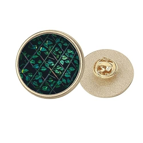 Broche ronde Dewdrop Picture Nature métal doré taille M bijou fantaisie géométrique