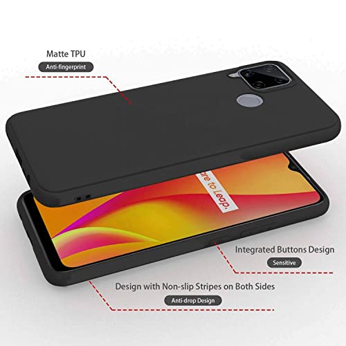 Image of Mobile Back Cover Case for Realme C15 (Silicone Case|CameraProtection|Black SC1510)