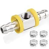 MWMNUN 3/8” Fuel Line Push Lock Fuel Pressure Barbed T-Fitting Adapter, 1/8-27 NPT Sensor Port,...