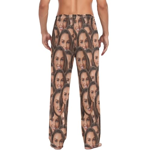 Personalized Photo Face Pajama Pants for Men Custom Men's Pajama Bottoms Sleepwear Pj Lounge Pants2