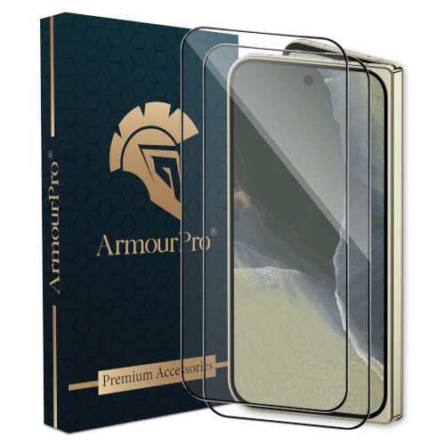 Image of ArmourPro Tempered Glass for Google Pixel 11 Pro Fold - 9H Anti Scratch Screen Protector, Edge to Edge Coverage, HD Clarity, Smooth Touch, Case Friendly | Black, Pack of 2