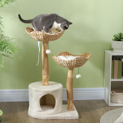 Árbol para gatos PawHut de 37 pulgadas para interiores miniatura 2