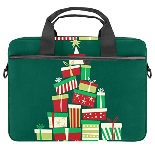 Funda para portátil de 14 pulgadas con diseño navideño y asa de transporte para tablet