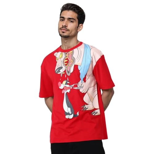 T-shirt Looney Tunes col rond idéal pour un look streetwear décontracté